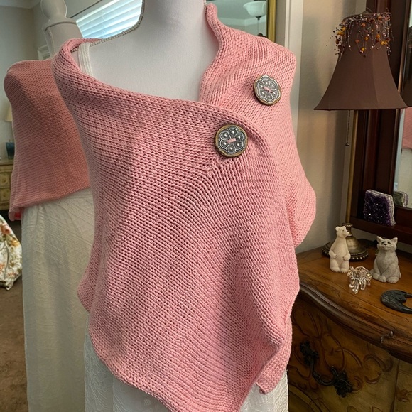 Soft Pink Knit Scarf - Picture 2 of 12